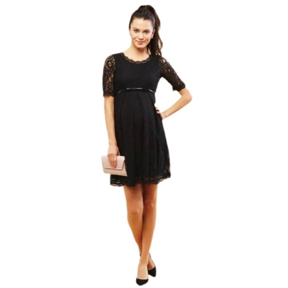 Motherhood Maternity Black Lace Dress NWT!
